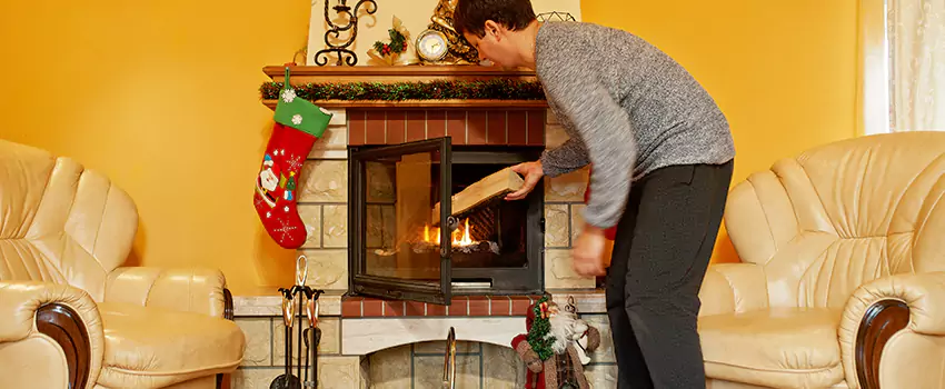 Rusted Metal Fireplace Restoration in Jeffersonville, Indiana